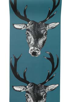 Stag Grande Teal Wallcovering | Graduate Collection