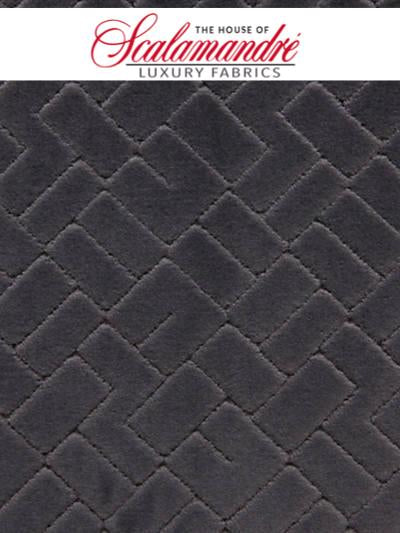VALLAURIS VELVET - ORAGE - FABRIC - H00576-001 at Designer Wallcoverings and Fabrics, Your online resource since 2007