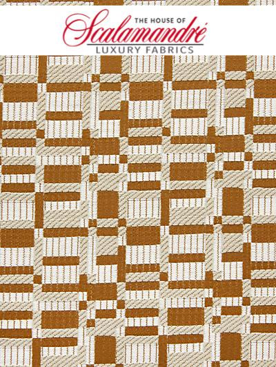 KIOSQUE M1 - COGNAC - FABRIC - H00799-002 at Designer Wallcoverings and Fabrics, Your online resource since 2007