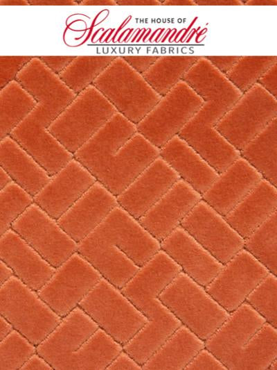 VALLAURIS VELVET - TERRACOTTA - FABRIC - H00576-009 at Designer Wallcoverings and Fabrics, Your online resource since 2007