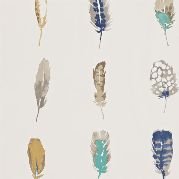 Limosa - Indigo / Mustard / Stone Wallcovering | Harlequin