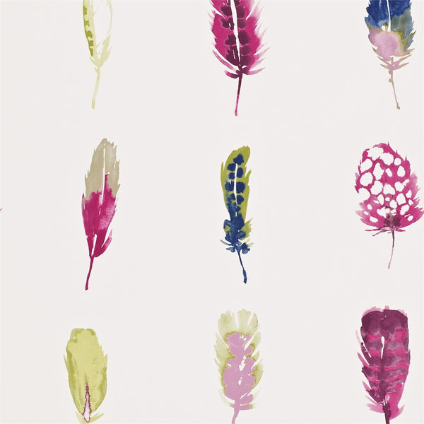 Limosa - Loganberry / Raspberry / Olive Wallcovering | Harlequin