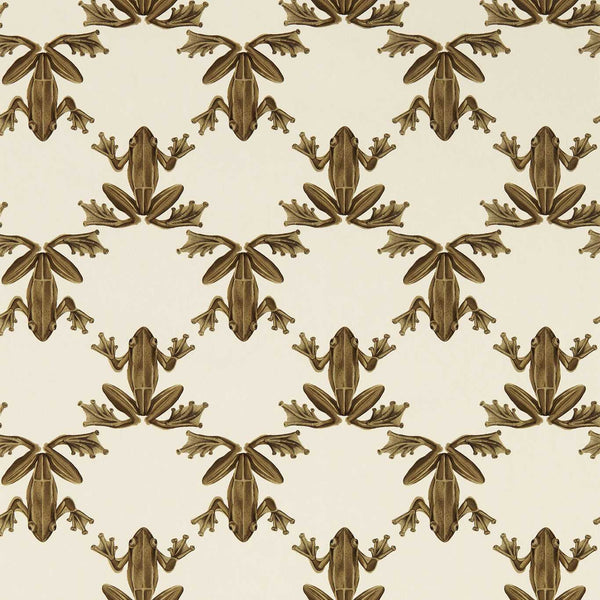 Wood Frog - Gold/Parchment Wallcovering | Harlequin