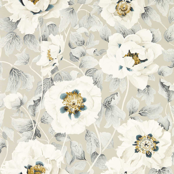 Florent - Stone/Tranquility/Slate Wallcovering | Harlequin