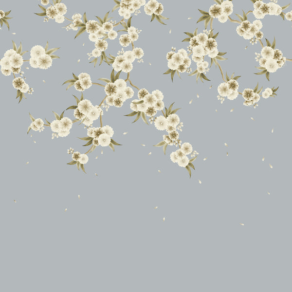 Rosa - Feather Grey/ Paper Lantern/Oyster Wallcovering | Harlequin