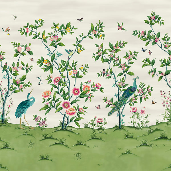 Florence - Fig Blossom/Apple/Peony Wallcovering | Harlequin