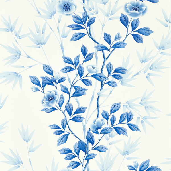 Lady Alford - Porcelain / China Blue Wallcovering | Harlequin