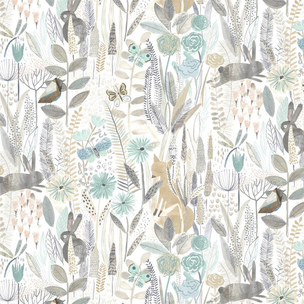 Hide and Seek - Linen/Duck Egg/Stone Wallcovering | Harlequin