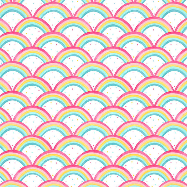 Rainbow Brights - Cherry/Blossom/Pineapple/Sky Wallcovering | Harlequin