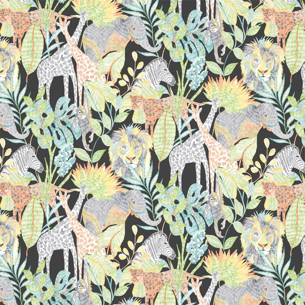 Into the Wild - Midnight Jungle Wallcovering | Harlequin