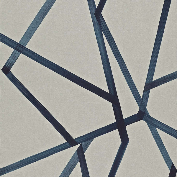 Sumi - Linen/Indigo Wallcovering | Harlequin