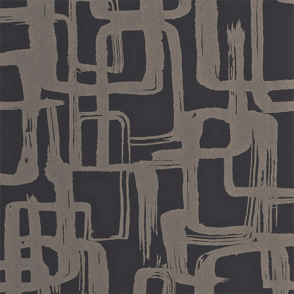 Asuka - Gold/Onyx Wallcovering | Harlequin