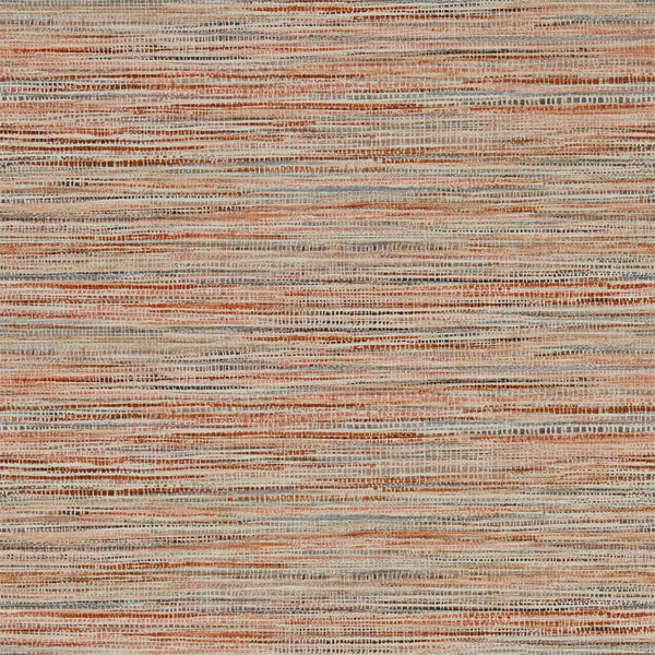 Affinity - Rust/Sky Natural Wallcovering | Harlequin