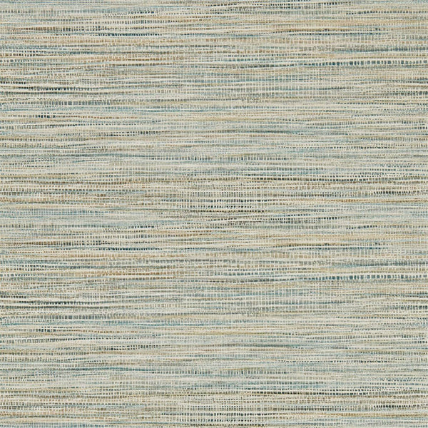 Affinity - Teal/Litchen Natural Wallcovering | Harlequin