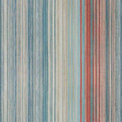 Spectro Stripe - Teal/Sedona/Rust Wallcovering | Harlequin