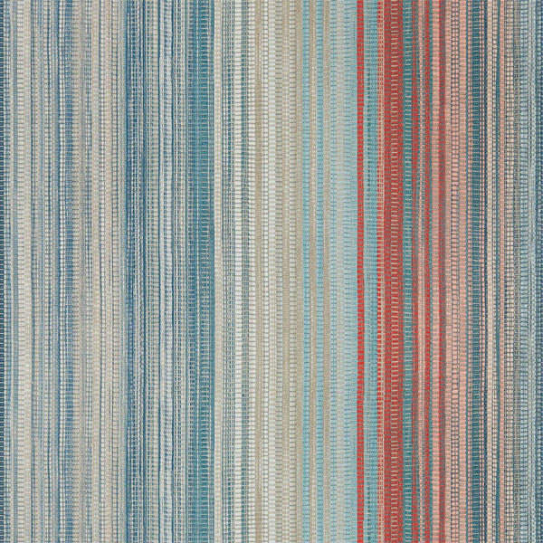 Spectro Stripe - Teal/Sedona/Rust Wallcovering | Harlequin