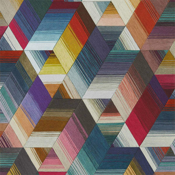 Arccos - Cerise/Neptune/Teal Wallcovering | Harlequin