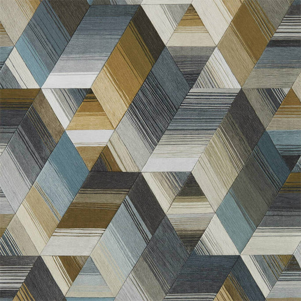 Arccos - Ochre/Steel Wallcovering | Harlequin