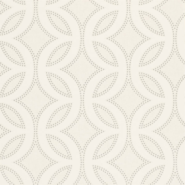 Caprice - Chalk Pearl and Silver Wallcovering | Harlequin