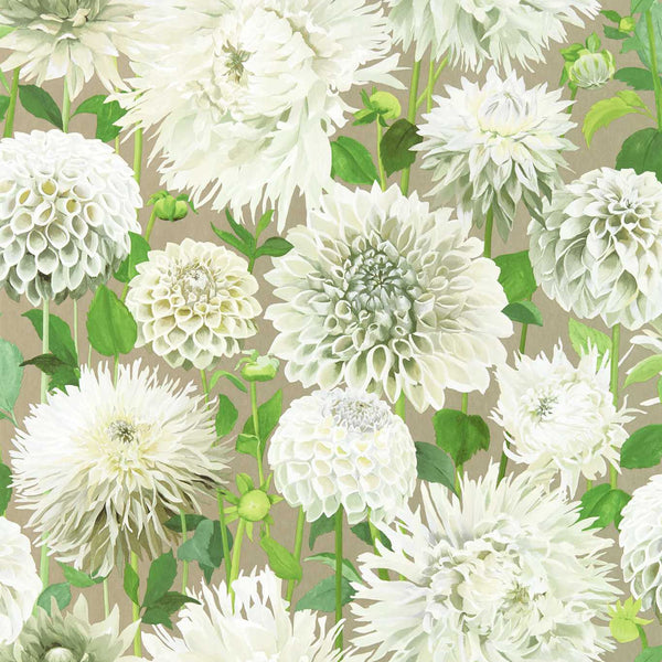 Dahlia - Sail Cloth/Meadow/Gilver Wallcovering | Harlequin
