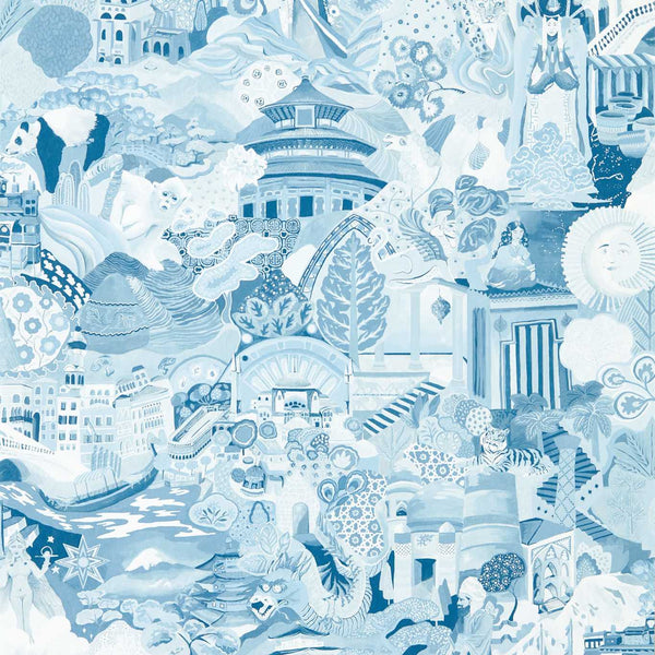 Journey of Discovery - Wild Water/Exhale Wallcovering | Harlequin