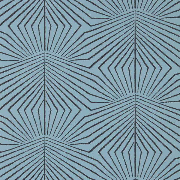 Dawning - Copenhagen Blue/Ritual Wallcovering | Harlequin
