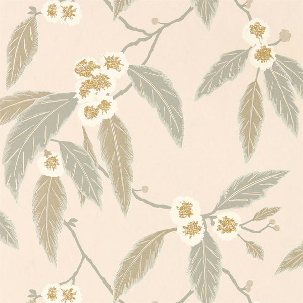 Coppice - Powder / Truffle / Gilver Wallcovering | Harlequin