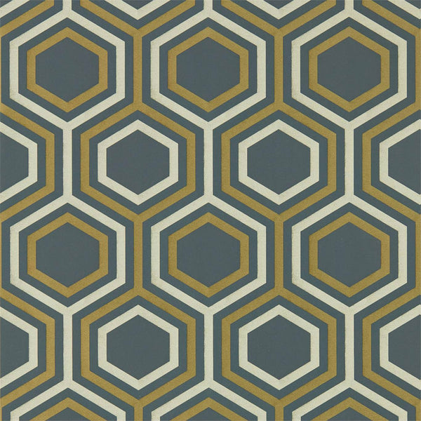 Selo - Ebony/Gold Wallcovering | Harlequin