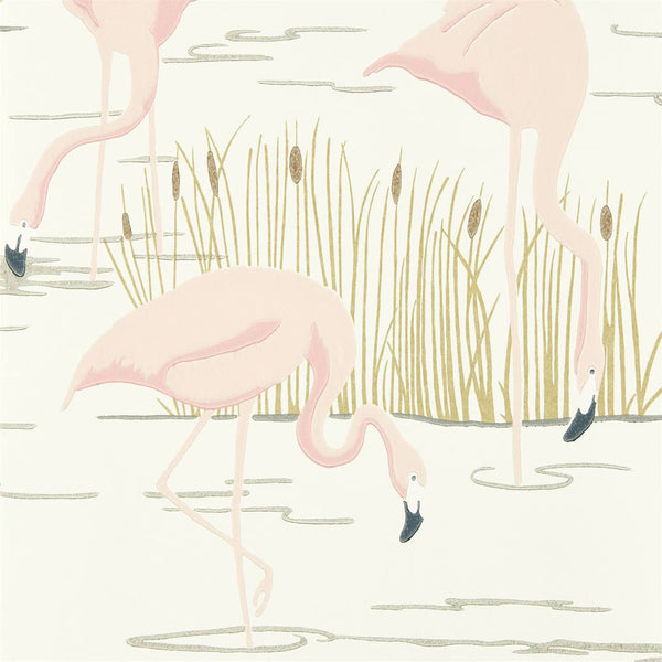 Salinas - Champagne / Rose / Gold Wallcovering | Harlequin