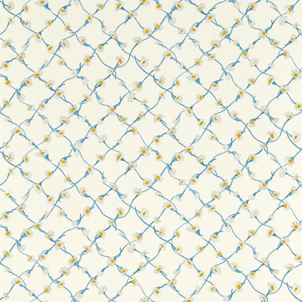 Daisy Trellis - Lapis/Pearl Wallcovering | Harlequin