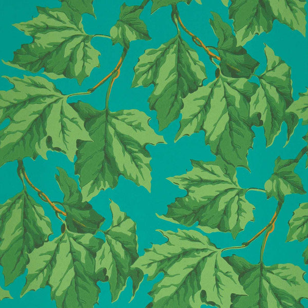 Dappled Leaf - Emerald/Teal Wallcovering | Harlequin