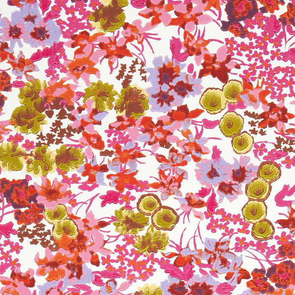 Wildflower Meadow - Carnelian/Spinel/Pearl Wallcovering | Harlequin