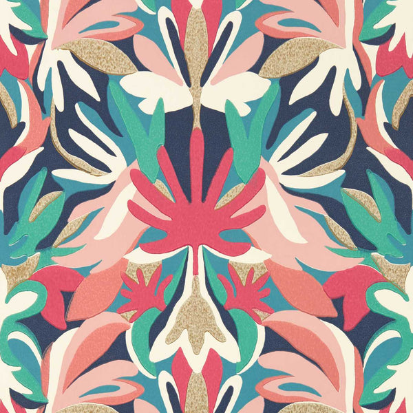Melora - Brazilian Rosewood/ Ink/ Amazonia Wallcovering | Harlequin