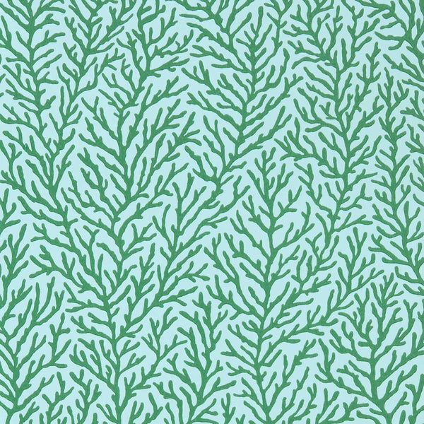 Atoll - Seaglass/Emerald Wallcovering | Harlequin