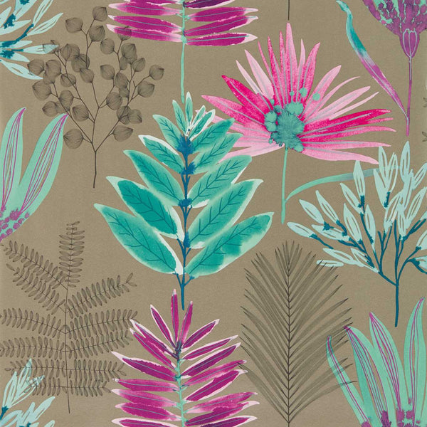 Yasuni - Lagoon/Cerise Wallcovering | Harlequin
