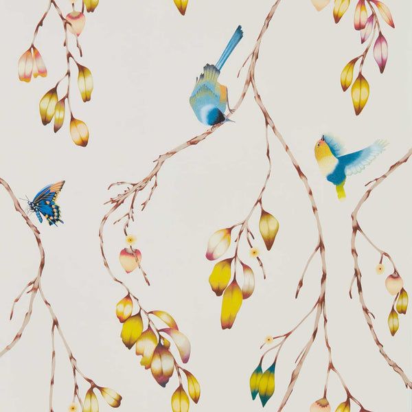 Iyanu - Papaya/Kiwi Wallcovering | Harlequin