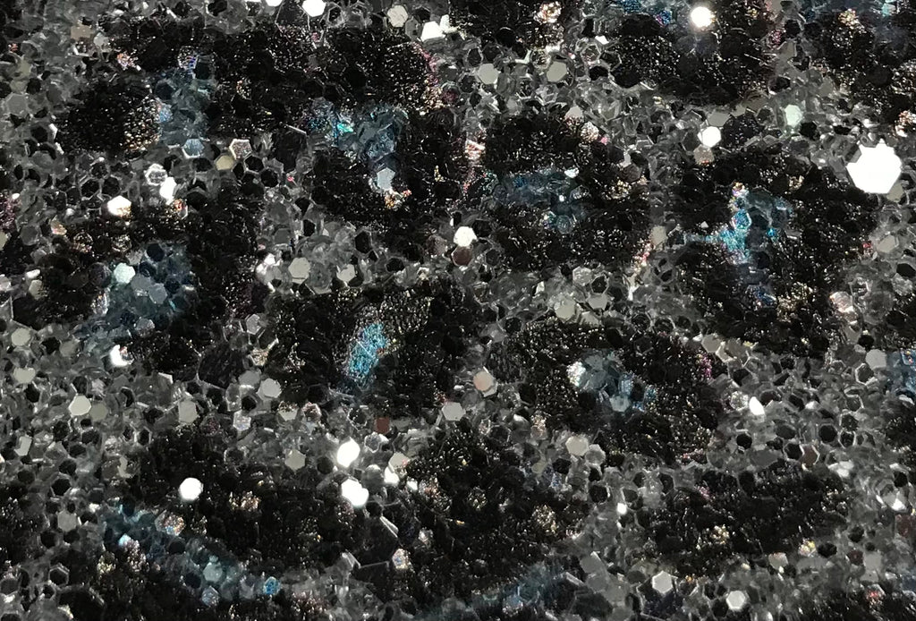 Leopard Glitter Wallpaper - Silver Blue | Glitter Walls