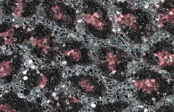 Leopard Glitter - Silver Pink | Glitter Walls