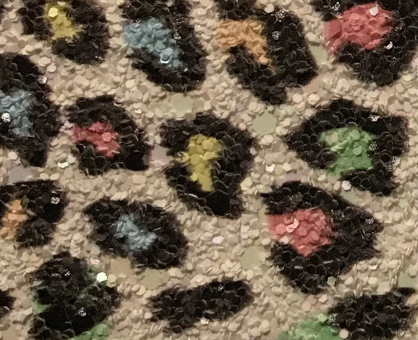 Leopard Glitter Wallpaper - Rainbow Multi | Glitter Walls
