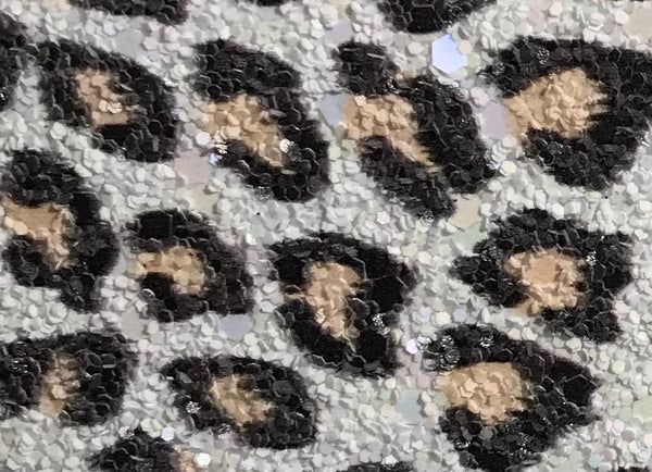 Leopard Glitter - Rainbow Peach | Glitter Walls