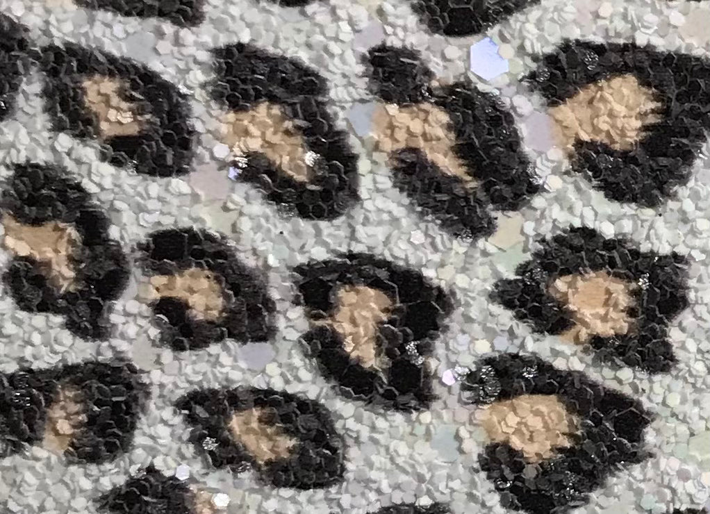 Leopard Glitter Wallpaper - Rainbow Peach | Glitter Walls