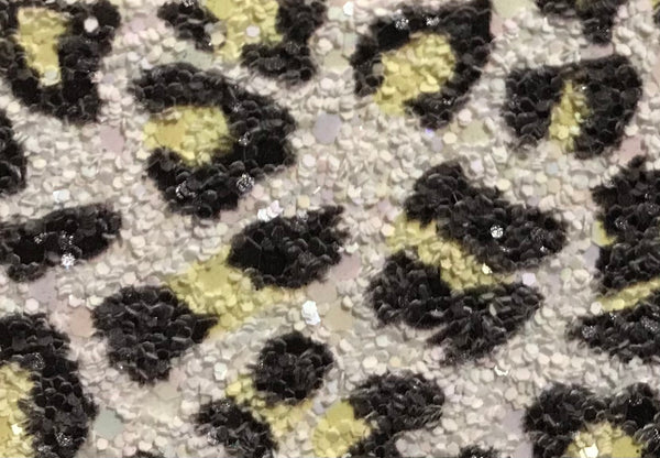 Leopard Glitter - Rainbow Yellow | Glitter Walls