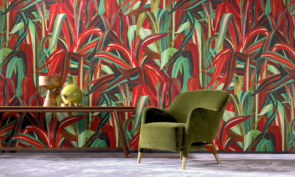 Java Expedition Jungle Tropical Wallpaper - Designer Wallcoverings and Fabrics
