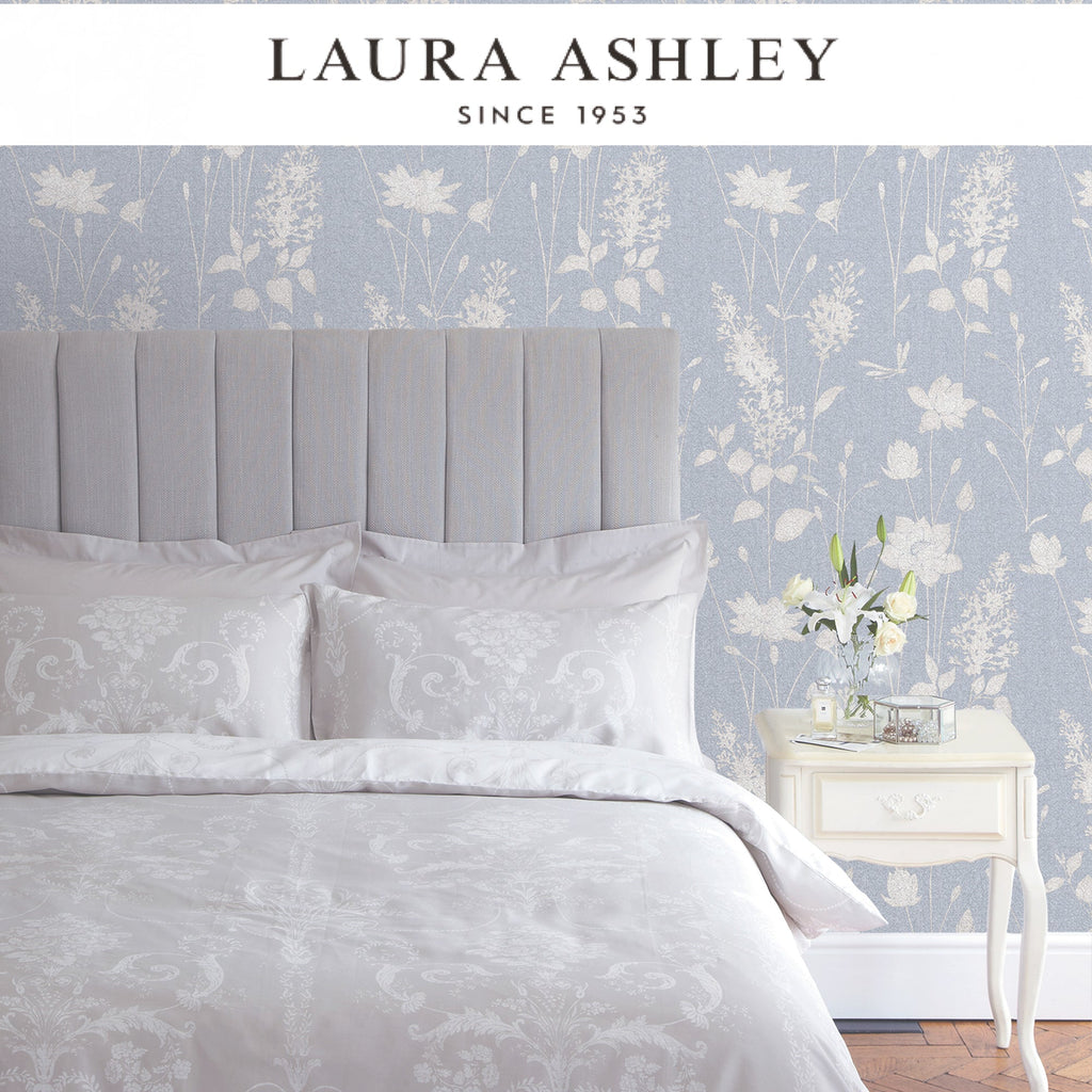 Laura Ashley Dragonfly Garden Chalk Blue Wallpaper Available Exclusively at Designer Wallcoverings
