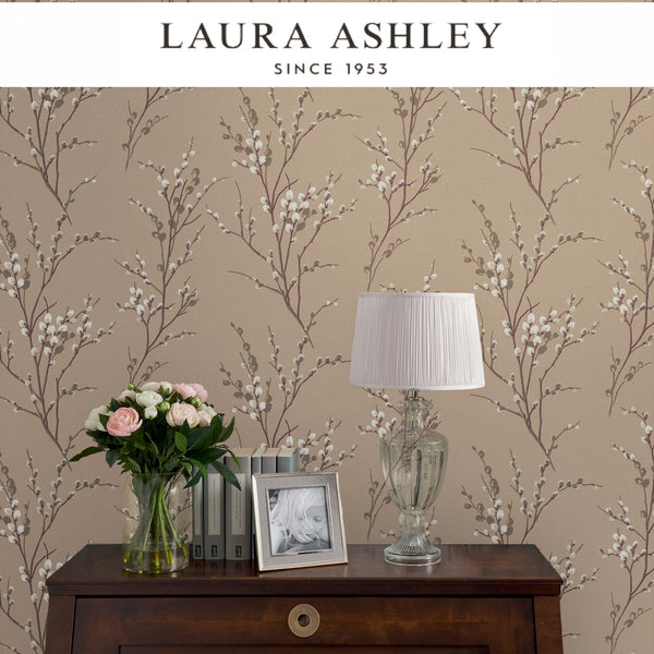 Laura Ashley Pussy Willow Natural Wallcovering