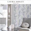 Laura Ashley Pussy Willow Off White and Midnight Wallpaper Available Exclusively at Designer Wallcoverings