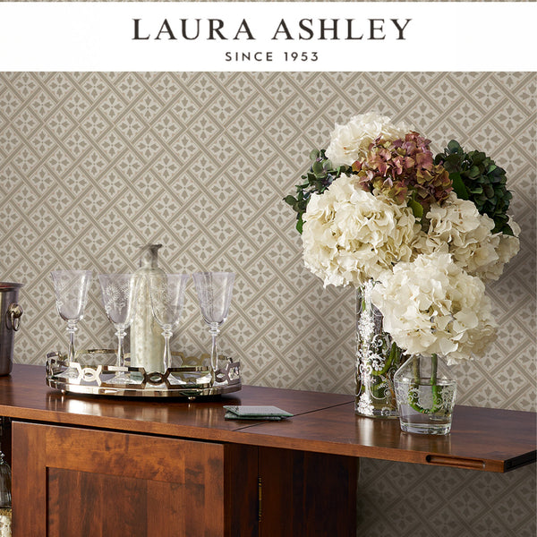 Laura Ashley Mr Jones Dove Grey Wallcovering
