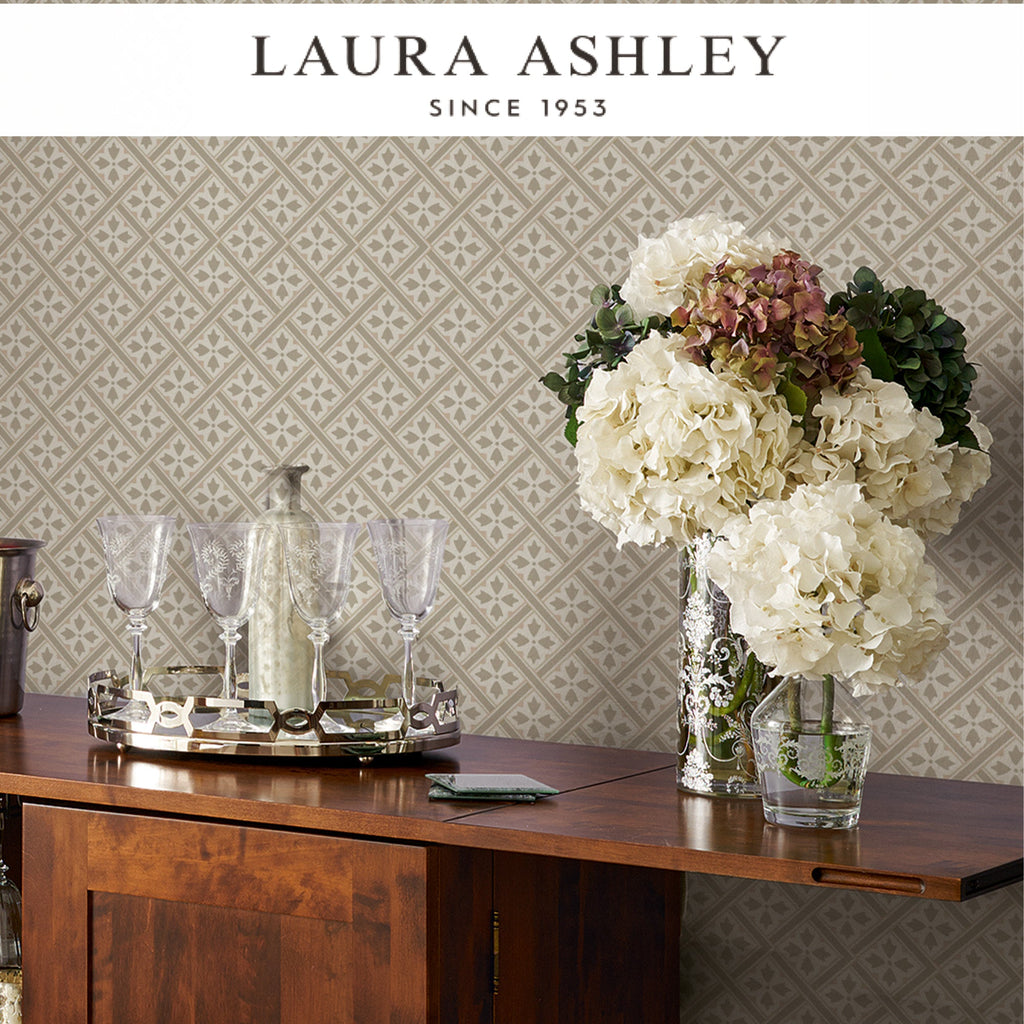 Laura Ashley Mr Jones Dove Grey Wallpaper Available Exclusively at Designer Wallcoverings