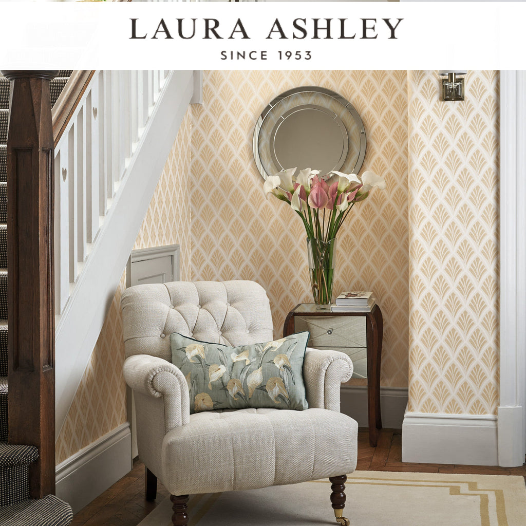 Laura Ashley Florin Gold Wallpaper Available Exclusively at Designer Wallcoverings