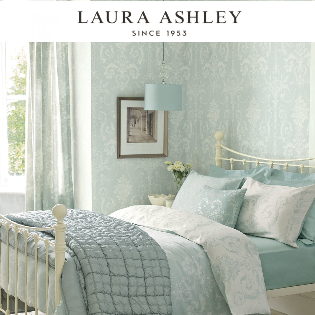 Laura Ashley Josette Duck Egg Wallpaper Available Exclusively at Designer Wallcoverings